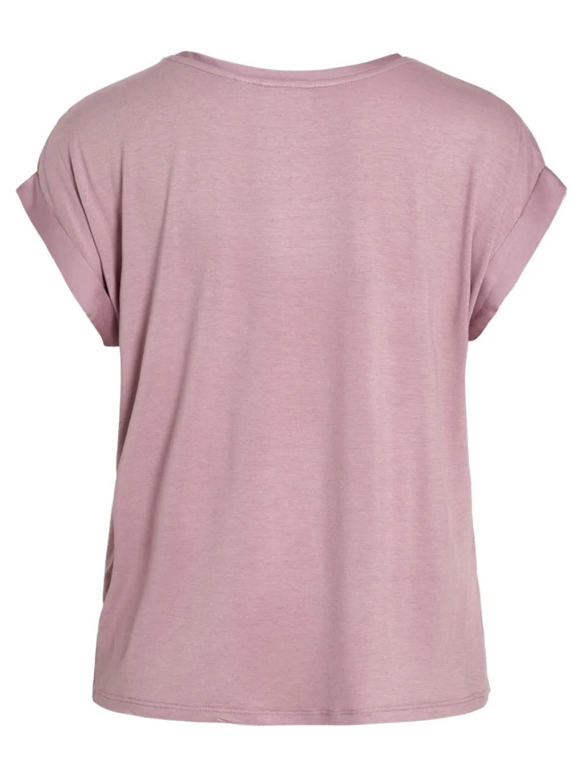 Vila lyhythihainen toppi, VIELLETTE S/S SATIN TOP Toadstool