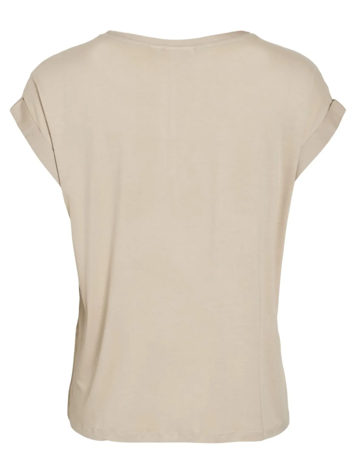 Vila lyhythihainen toppi, VIELLETTE S/S SATIN TOP Cement