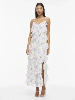 Vila mekko Viluna Strap Ankle Dress, Cloud Dancer Blue