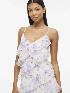 Vila mekko Viluna Strap Ankle Dress, Cloud Dancer Blue