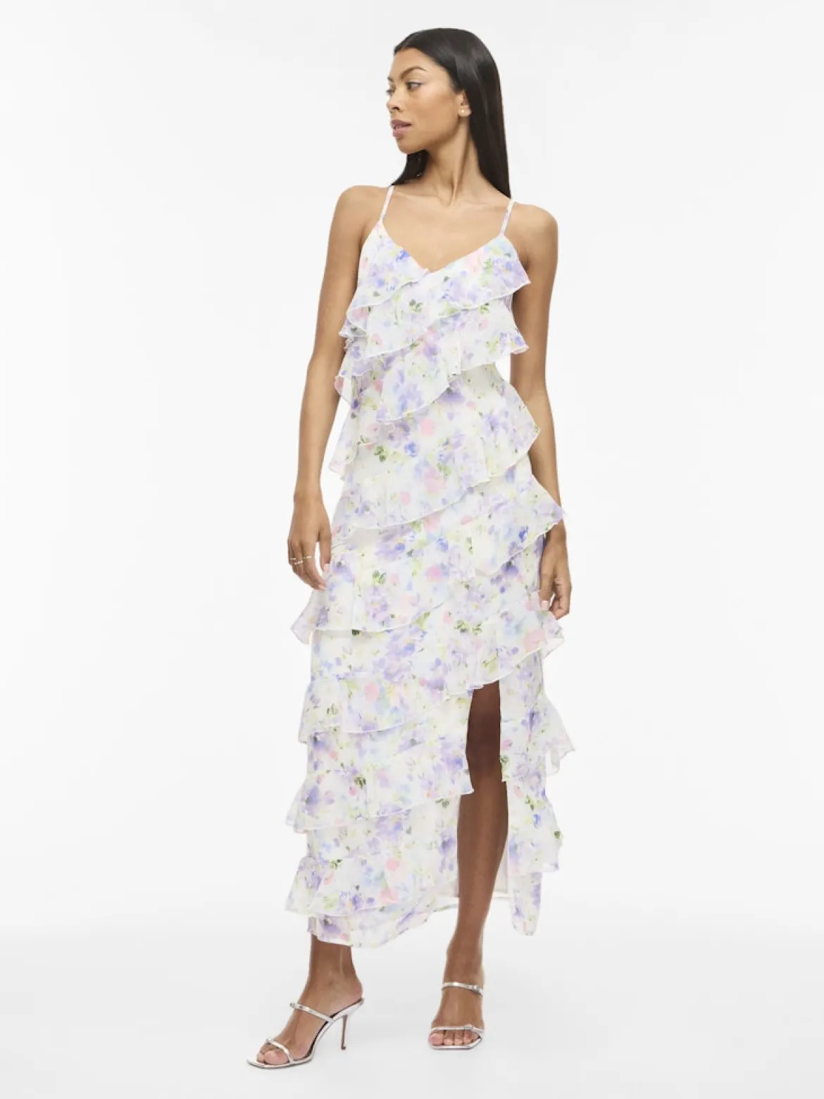 Vila mekko Viluna Strap Ankle Dress, Cloud Dancer Blue