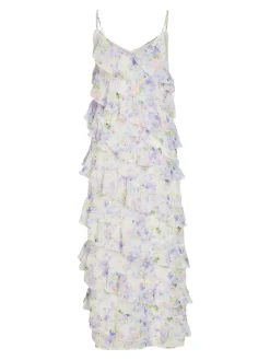 Vila mekko Viluna Strap Ankle Dress, Cloud Dancer Blue