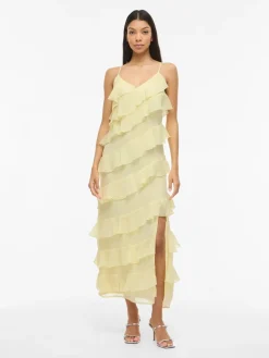 Vila mekko Viluna Strap Ankle Dress, pastellinkeltainen