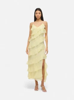 Vila mekko Viluna Strap Ankle Dress, pastellinkeltainen