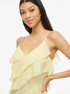 Vila mekko Viluna Strap Ankle Dress, pastellinkeltainen