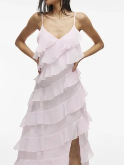 Vila mekko Viluna Strap Dress, Cherry Blossom
