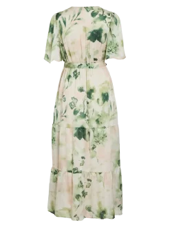 Vila mekko VIMolina V-Neck 2/4 Ankle Dress, Birch Molina