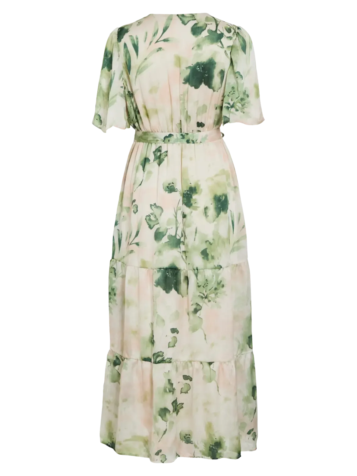 Vila mekko VIMolina V-Neck 2/4 Ankle Dress, Birch Molina