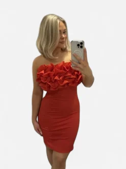 Vila mekko VITOVE Short Tube Dress, punainen