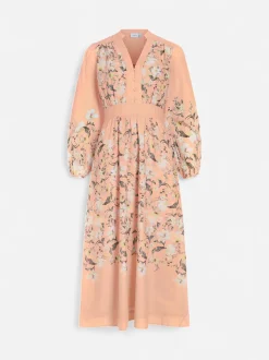 Vila midimekko Vizanila Gil L/S Midi Dress, Peach Parfait Gil