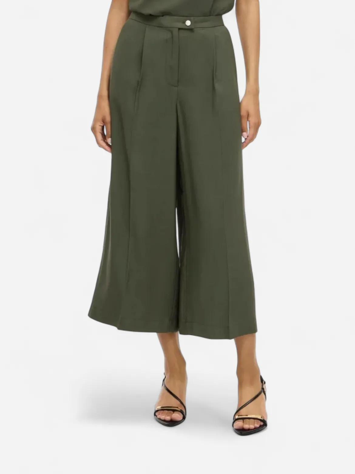 Vila naisten housut, VIMARLEE HW WIDE CULOTTE PANTS Deep Depths