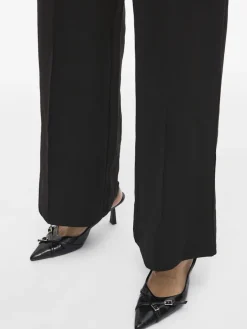 Vila naisten housut VIWINNIE CLUA HW WIDE PANTS, musta