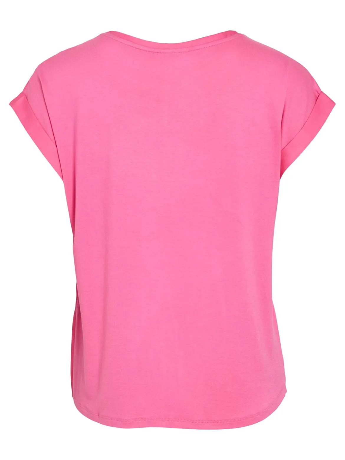 Vila naisten lyhythihainen toppi K-Viellette S/S Satin Top - NOOS, Sangria Sunset
