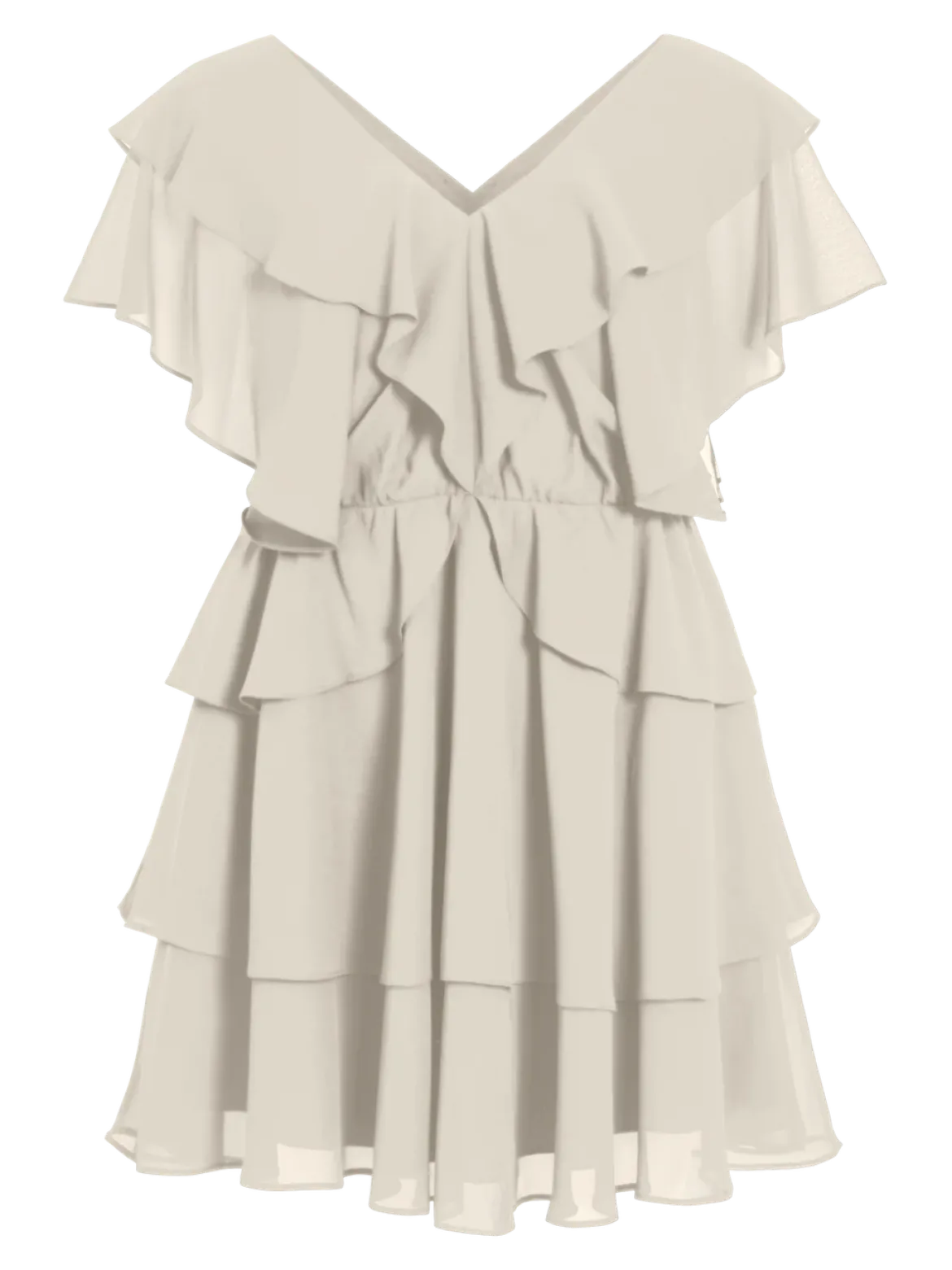 Vila naisten mekko Vifalia Short Sleeved Short Dress, Birch