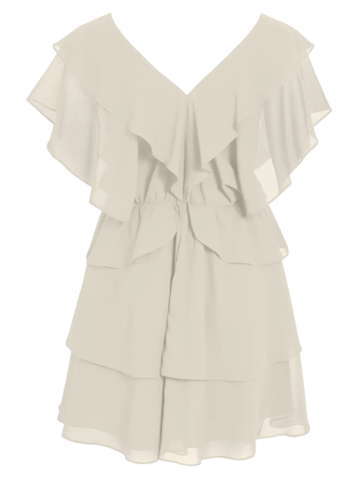 Vila naisten mekko Vifalia Short Sleeved Short Dress, Birch