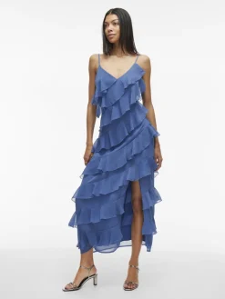 Vila naisten mekko, VILUNA STRAP DRESS Bijou Blue