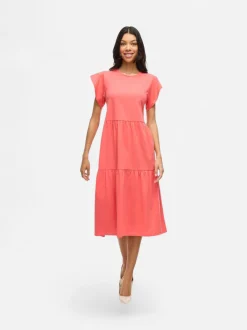 Vila naisten mekko, VISUMMER S/S MIDI DRESS Dubarry