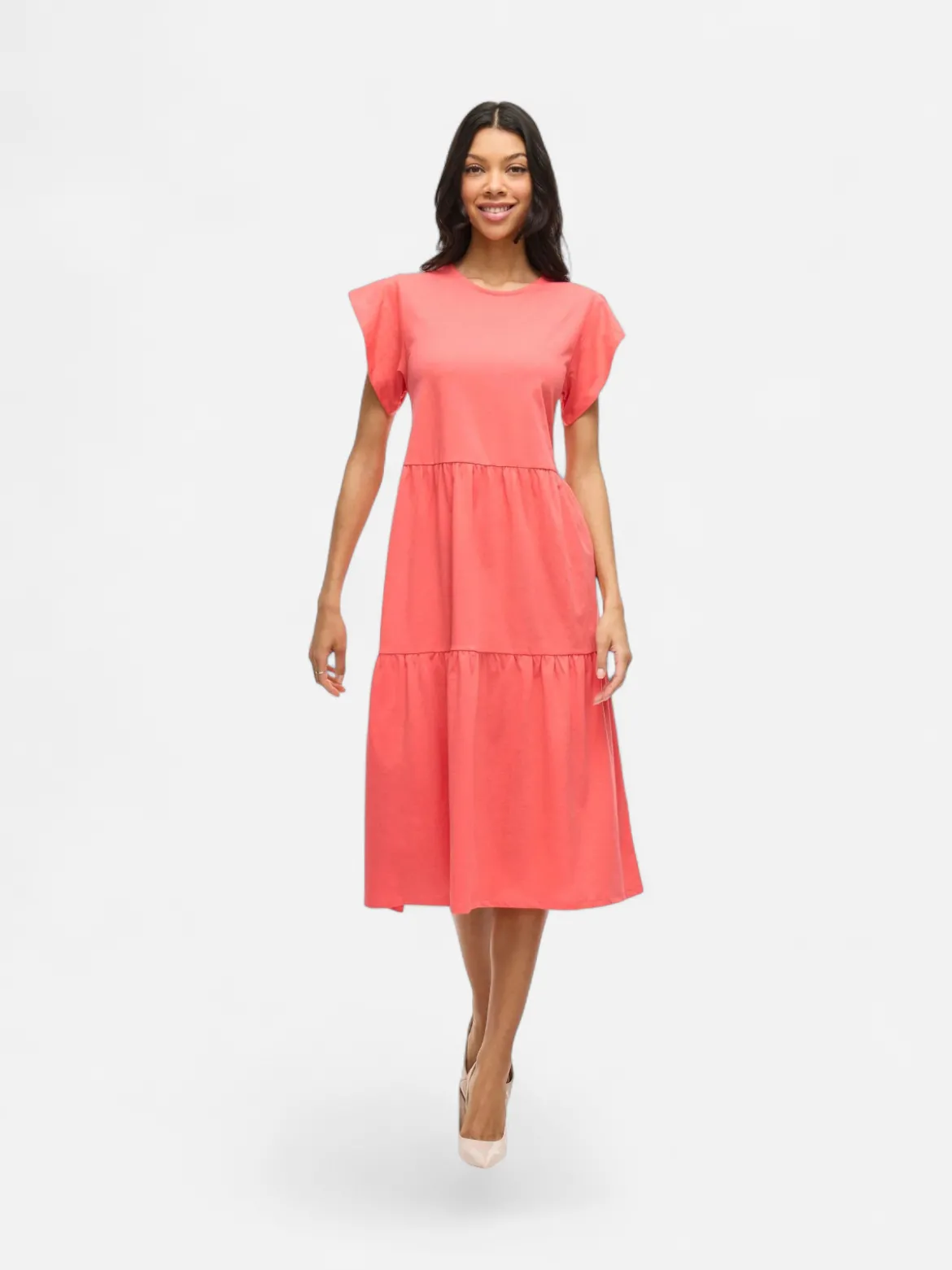 Vila naisten mekko, VISUMMER S/S MIDI DRESS Dubarry
