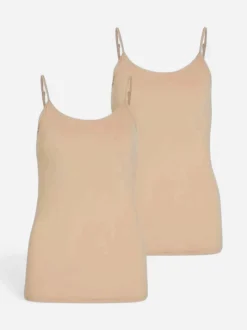 Vila Naisten Narutoppi VISURFACE STRAP TOP NEW Beige