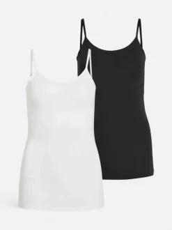 Vila Naisten Narutoppi VISURFACE STRAP TOP NEW Mustavalkoinen