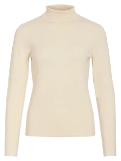 Vila naisten neulepusero Vimalu Rollneck, Sandshell Melange