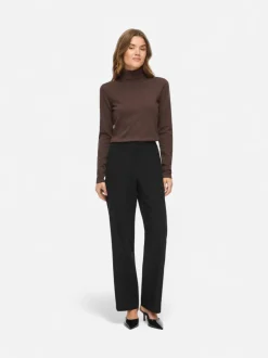 Vila naisten neulepusero Vimalu Rollneck, Coffee Bean Melange
