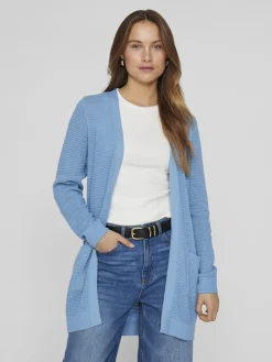 Vila naisten neuletakki, VIDALO L/S KNIT CARDIGAN- Blissful Blue