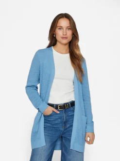 Vila naisten neuletakki, VIDALO L/S KNIT CARDIGAN- Blissful Blue