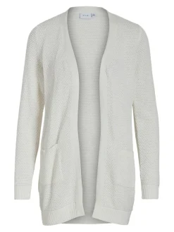 Vila naisten neuletakki, VIDALO L/S KNIT CARDIGAN- White Alyssum