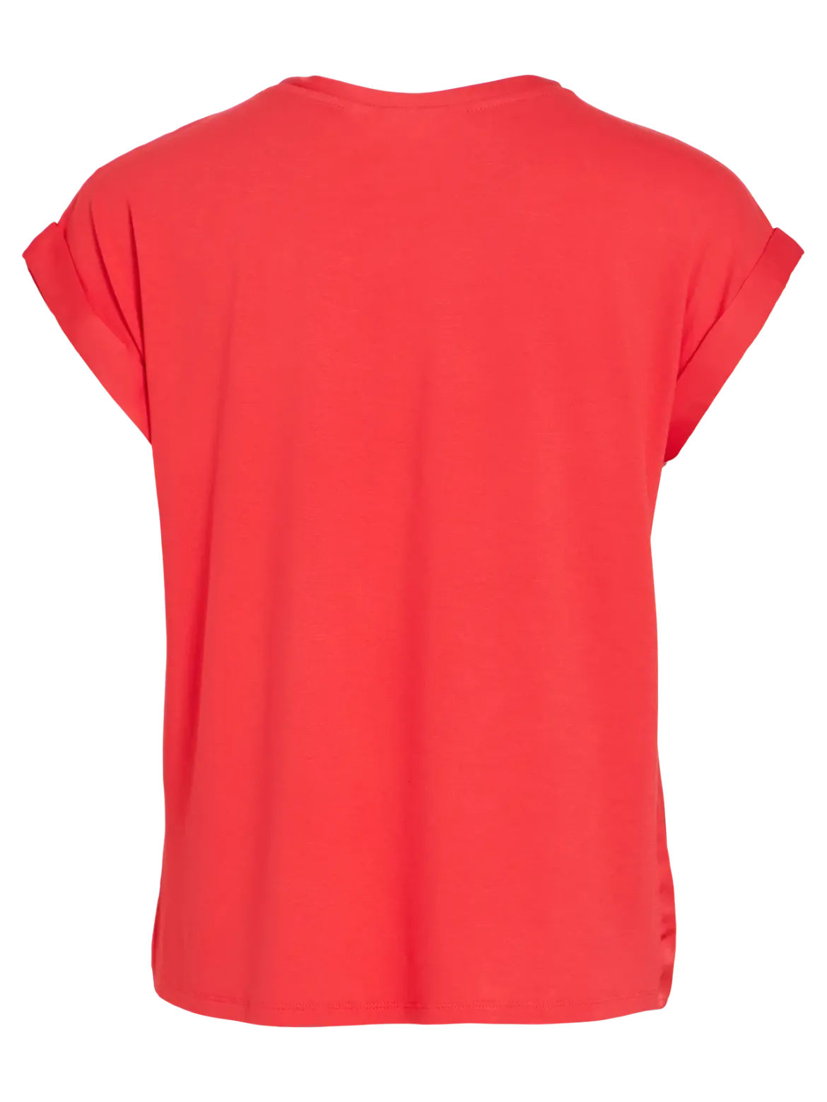 Vila naisten paita Viellette S/S Satin Top, Hibiscus