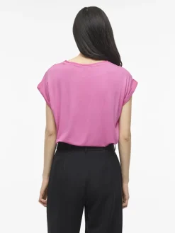 Vila naisten paita Viellette S/S Satin Top, Fiji Flower