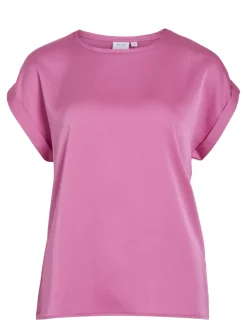 Vila naisten paita Viellette S/S Satin Top, Fiji Flower