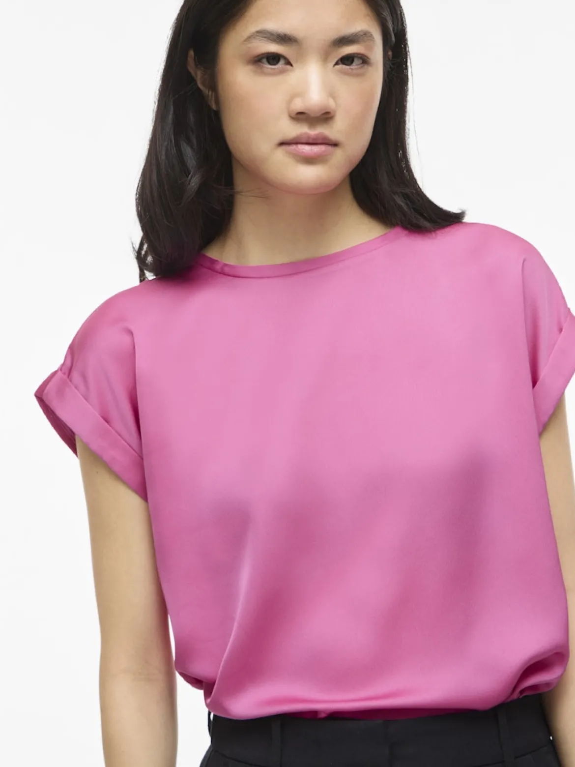 Vila naisten paita Viellette S/S Satin Top, Fiji Flower