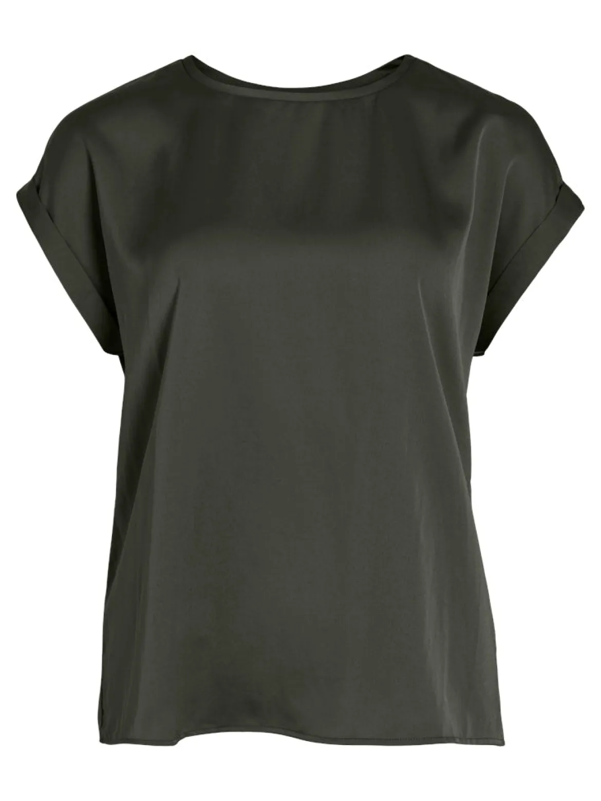 Vila naisten pusero Viellette SS Satin Top, Forest Night