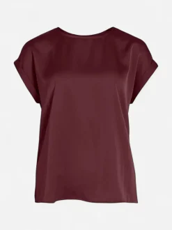 Vila naisten pusero Viellette SS Satin Top, Port Royale