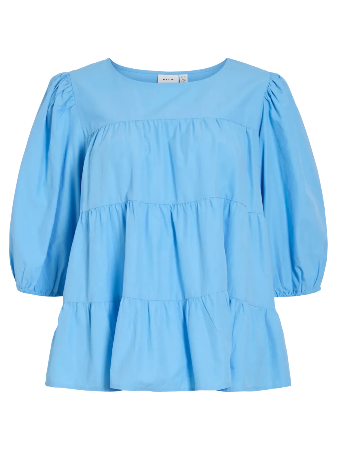 Vila naisten pusero Vikelli 3/4 O-Neck Top, sininen