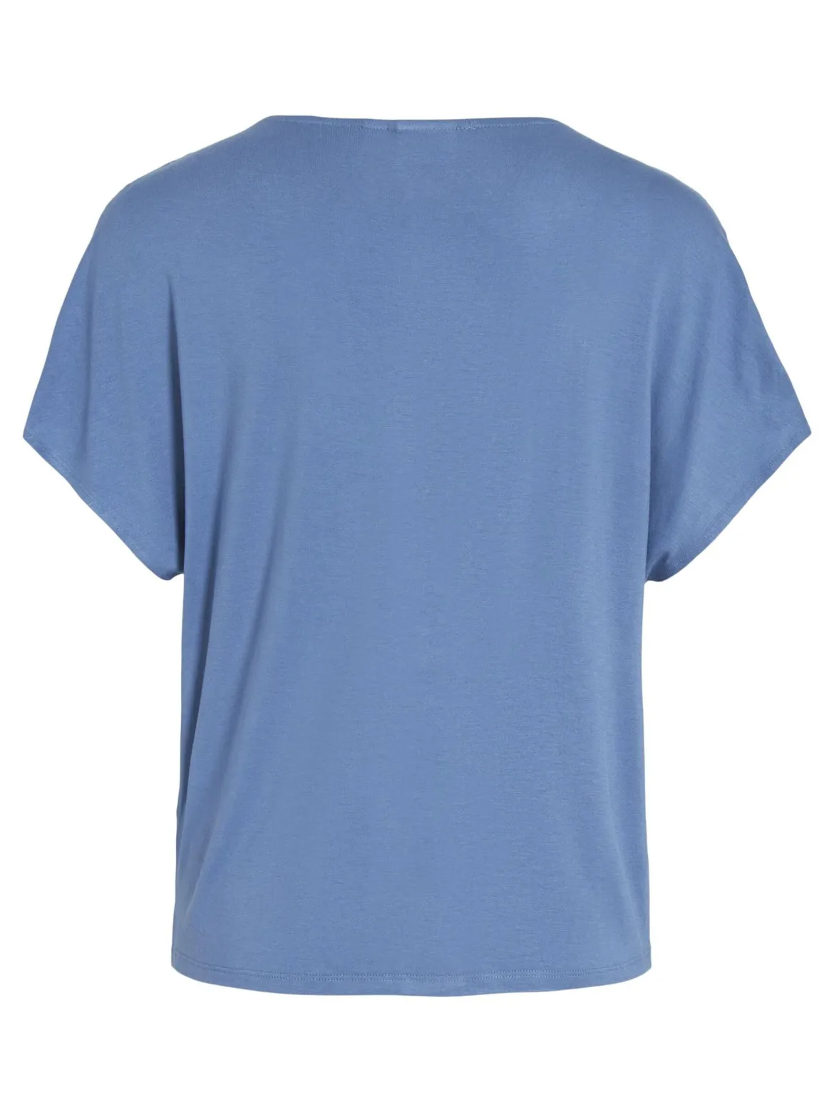 Vila naisten satiinitoppi, VIELLETTE V-NECK S/S SATIN TOP Sininen