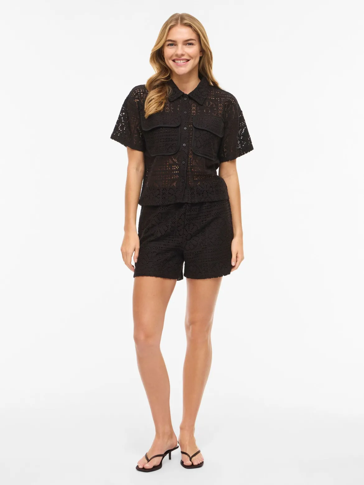 Vila naisten shortsit Vimerinda Hw Shorts/Vol/1, musta
