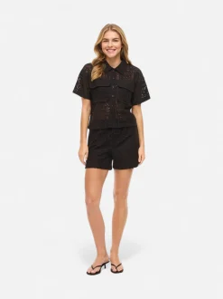 Vila naisten shortsit Vimerinda Hw Shorts/Vol/1, musta
