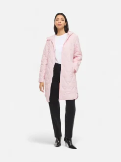 Vila naisten takki VIQUILA L/S Hooded Onion Coat, Ballerina