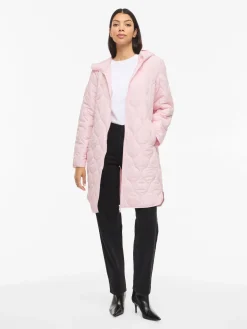 Vila naisten takki VIQUILA L/S Hooded Onion Coat, Ballerina