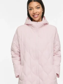 Vila naisten tikkitakki Viquila Hooded Onion Coat, Ballet Slipper