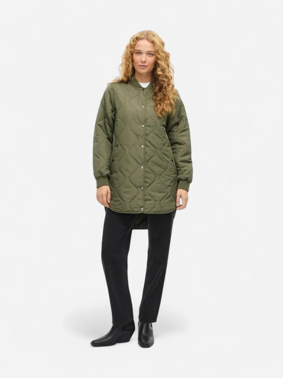Vila naisten tikkitakki VITate Quilt Jacket, Olivine