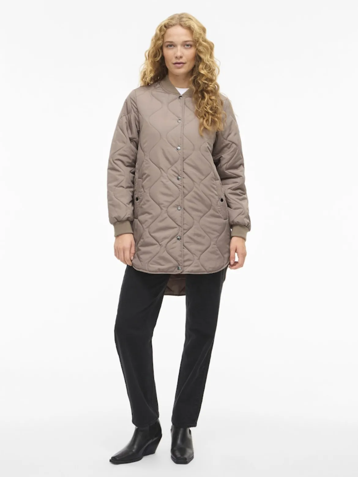 Vila naisten tikkitakki VITate Quilt Jacket, Taupe Gray