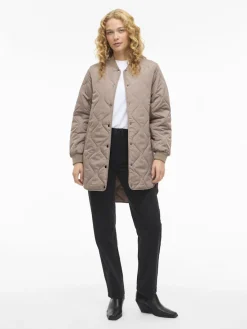 Vila naisten tikkitakki VITate Quilt Jacket, Taupe Gray
