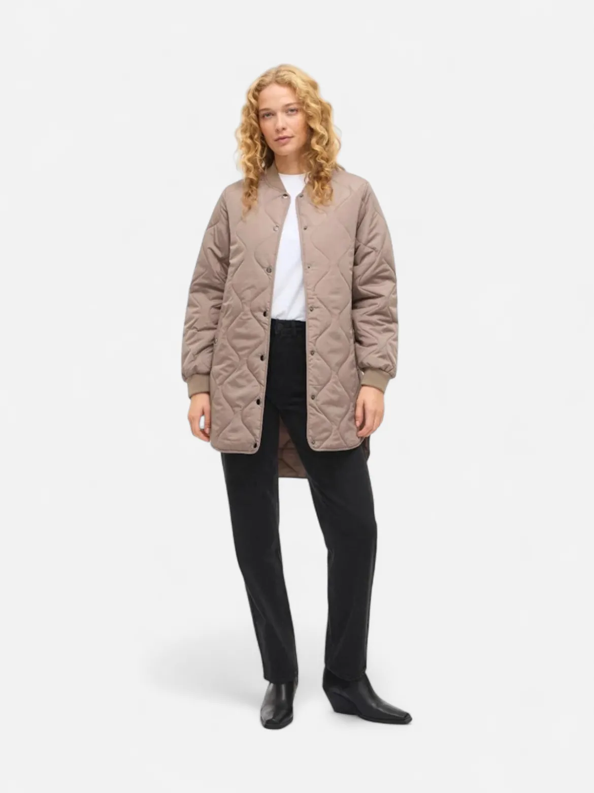 Vila naisten tikkitakki VITate Quilt Jacket, Taupe Gray