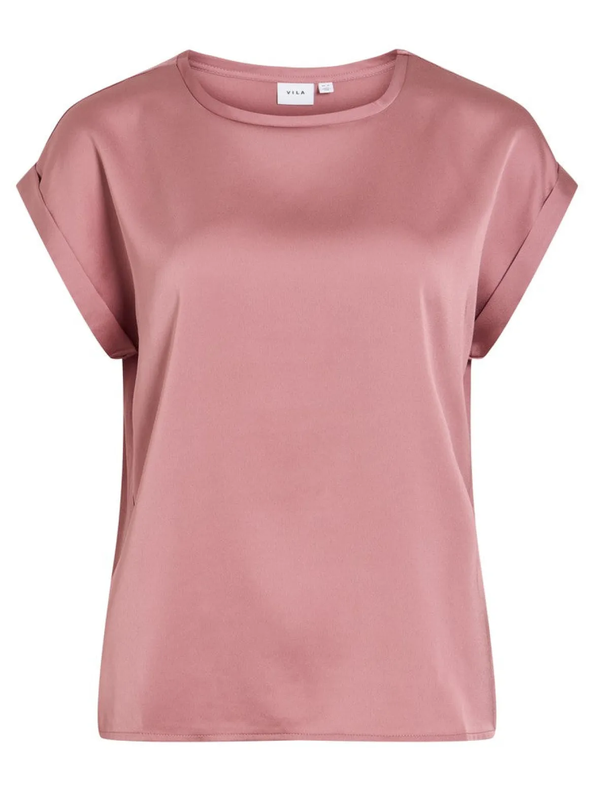 Vila naisten Topit Viellett e S/S Satin Top, Nostalgia Rose