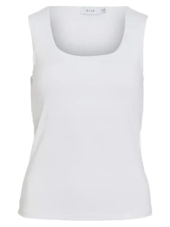 Vila naisten toppi, VIKENZA O-NECK S/L TANK TOP Optical Snow