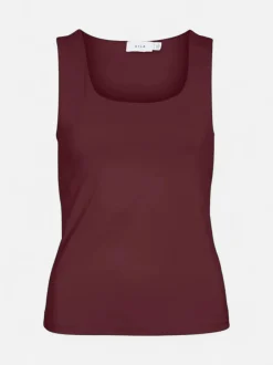 Vila naisten toppi Vikenza O-Neck S/L Tank Top, Port Royale