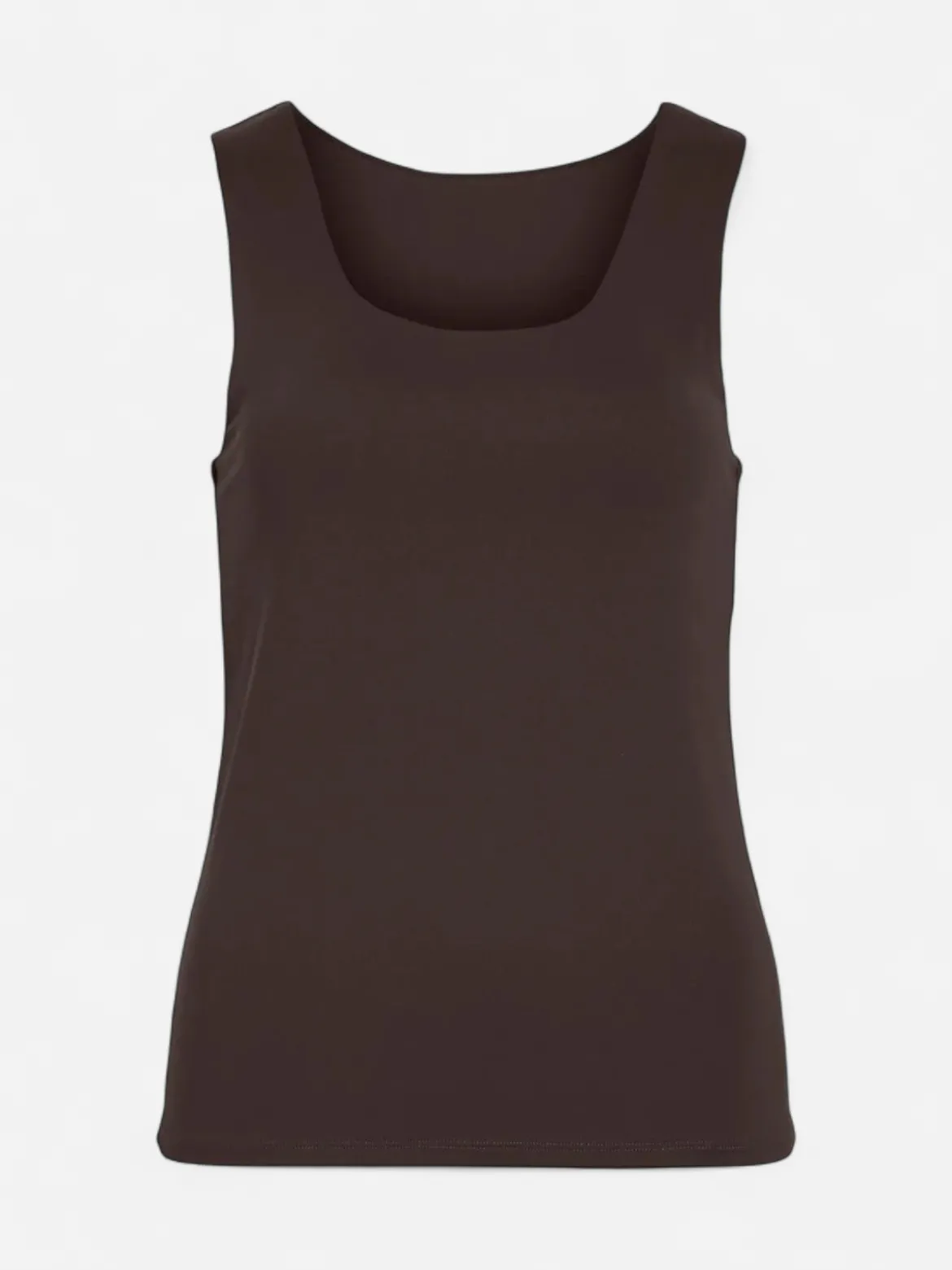 Vila naisten toppi Vikenza O-Neck S/L Tank Top, Coffee Bean